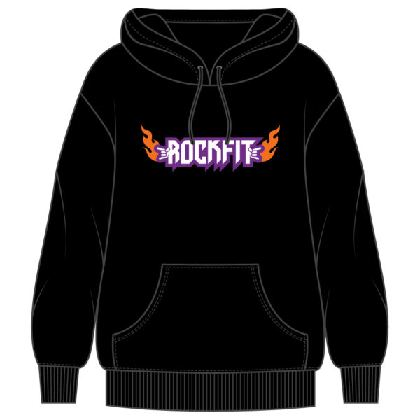 Black Embroidered Hoodie (unisex)