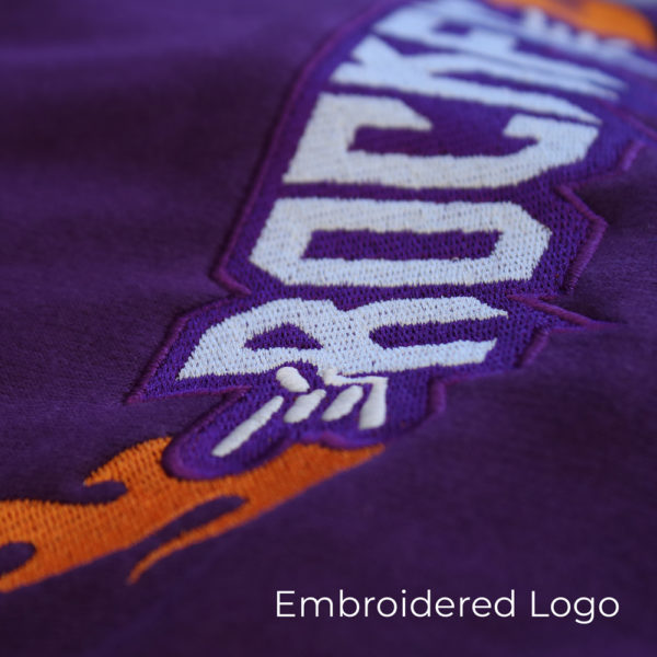 Purple Embroidered Zip Hoodie (unisex) - Image 3