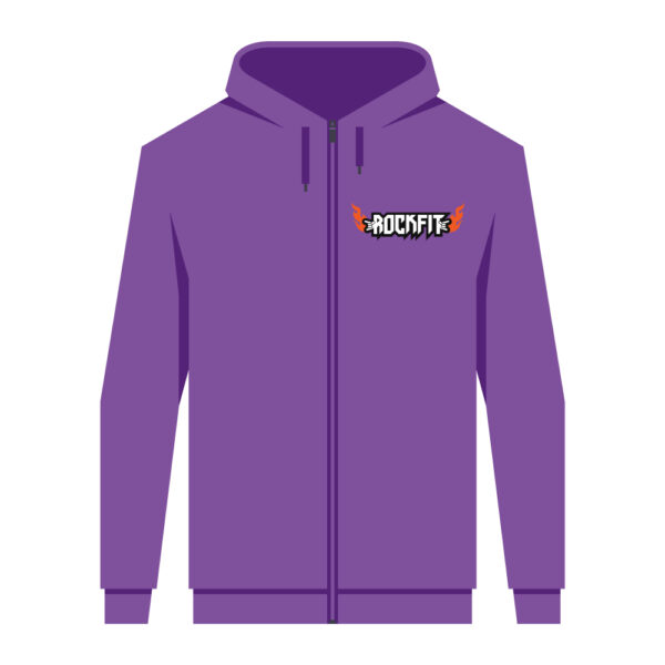 Purple Embroidered Zip Hoodie (unisex)