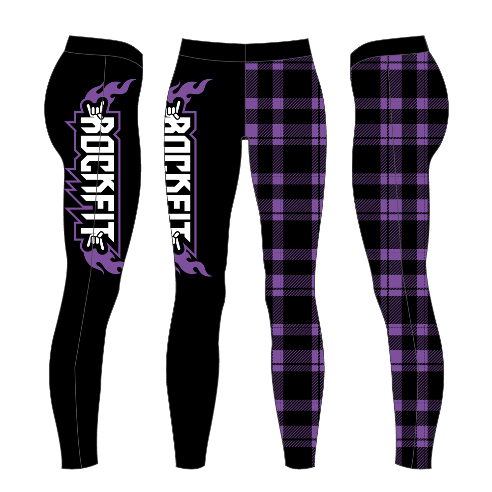 Leggings  Plaid Leggings Purple - Constantly Varied Gear Womens > Tricia  Linden