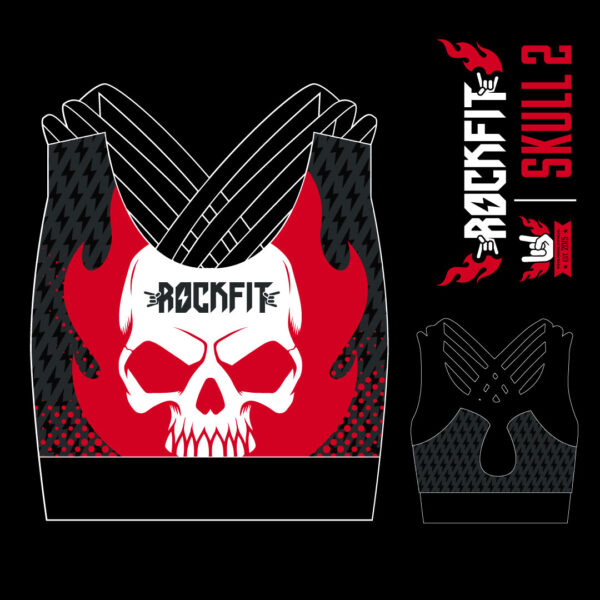Skull 2 Sports Bra