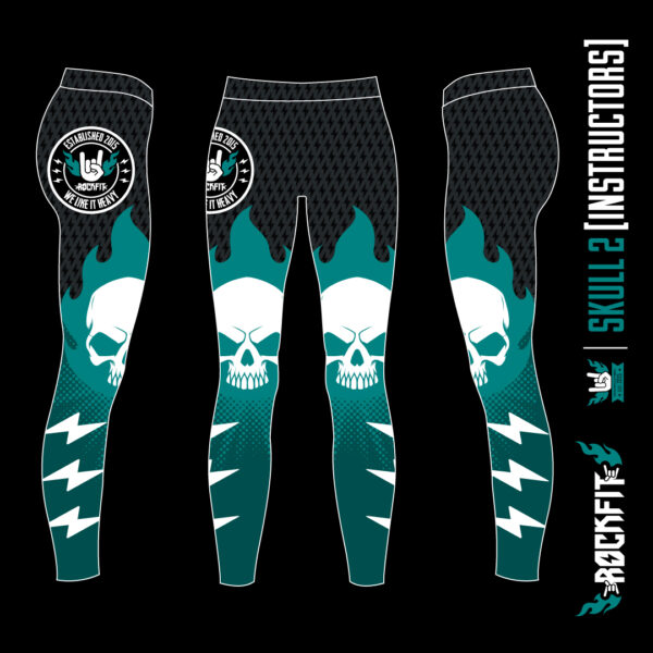 Skull 2 "Teal" Leggings