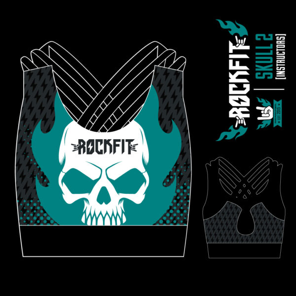Skull 2 “Teal” Sports Bra