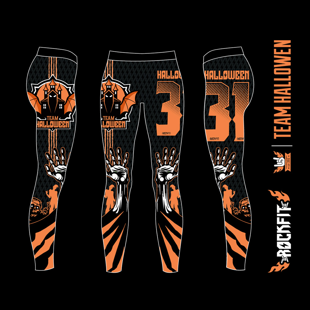 Team Halloween Leggings (Orange)